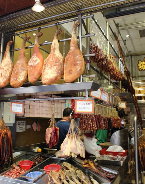 Cured meats at a 100-year old shop (seen in the cover image)